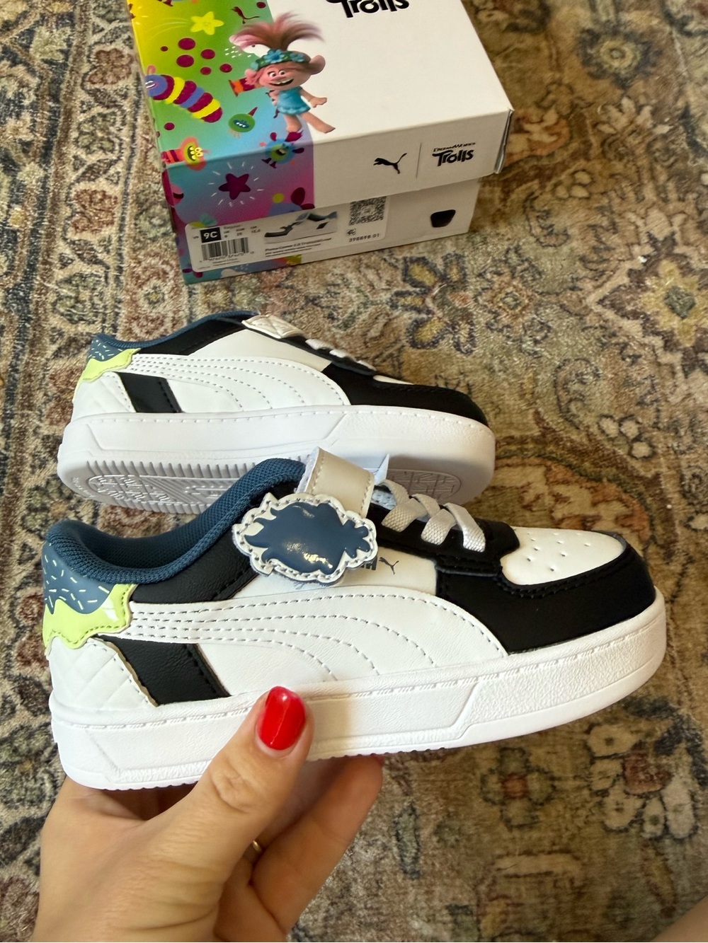 Puma Kids Trolls Edition Black White Sneakers 9C NIB